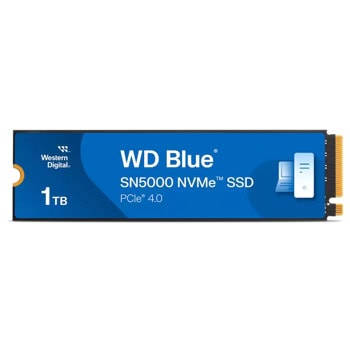 Памет SSD 1TB, Western Digital Blue SN500, NVMe, M.2 (2280), скорост на четене до 5150MB/s, скорост на запис до 4900МВ/s | JAR Computers Western Digital Blue SN5000 1TB WDS100T4B0E-00CNZ0