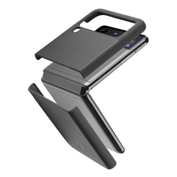 Калъф за Samsung Galaxy Z Flip 3, изкуствена кожа, Cellularline Fit Duo, 2 отделни части, черен | JAR Computers Cellularline Fit Duo for Samsung Galaxy Z Flip 3