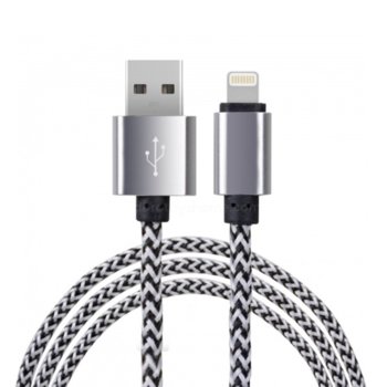 Кабел Digital One SP00079, от Lightning(м) към USB-A(м), сив | JAR Computers Кабел Digital One SP00079