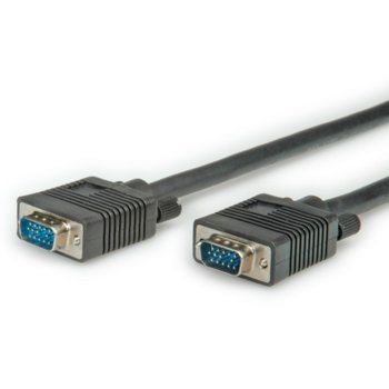 Кабел Roline S3604, от VGA(м) към VGA(м), 6m, черен | JAR Computers Cable Roline VGA 15M/15M 6m S3604