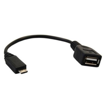 Кабел от USB Micro B(м) към USB A(ж), 0.30m, черен | JAR Computers Кабел USB F to USB Micro 30 см-18080