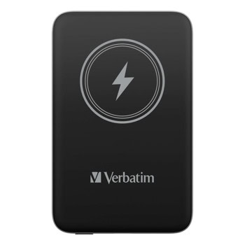 Външна батерия /power bank/ Verbatim MCP-10BK, 10 000mAh, черна, 1x USB-C, безжично зареждане | JAR Computers Power Bank Verbatim MCP-10BK 32245