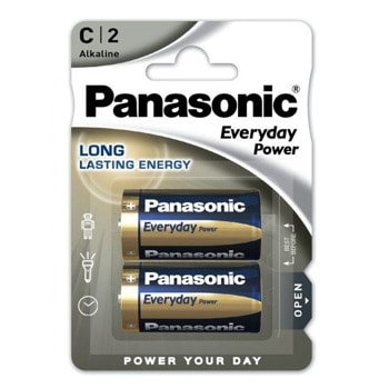 Батерии алкални Panasonic LR14/2BP EPS, LR14, 2бр. | JAR Computers Батерии алкални Panasonic LR14/2BP EPS
