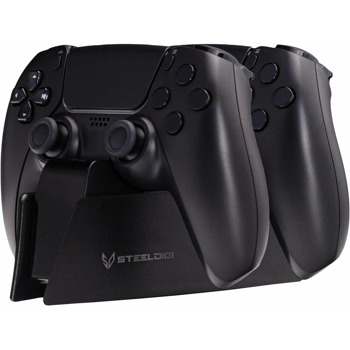 Зарядна станция SteelDigi Azure Canoe, за PS5, за зареждане на до 2 контролерa едновременно, черна | JAR Computers SteelDigi Azure Canoe черна PS5-DC01B