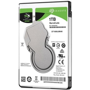 Твърд диск 1TB Seagate BarraCuda ST1000LM048, SATA 6Gb/s, 5400 rpm, 128 MB кеш, 2.5" (6.35cm) | JAR Computers 1TB Seagate BarraCuda ST1000LM048