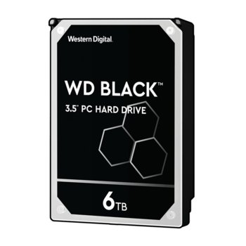 Твърд диск 6TB WD Black Performance, SATA 6 Gb/s, 7200 rpm, 256 MB, 3.5" (8.89 cm) | JAR Computers HDD 6TB WD Black