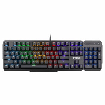 Клавиатура Yenkee YKB 3500US, механична, син суич, гейминг, RGB подсветка, черна, USB | JAR Computers Клавиатура Yenkee YKB 3500US 45015004