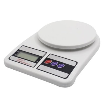 Кухненски кантар SAPIR SP 1651 E, дигитален, до 7 кг, точност до 1гр, LCD дисплей, тензометричен сензор, автоматично изключване, бял | JAR Computers Sapir SP 1651 E