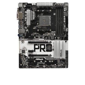 Дънна платка AsRock X370 PRO4, X370, AM4, DDR4, PCI-E (DVI-D,D-Sub,HDMI), 4 x SATA 6Gb/s, 1x M.2, 1x USB 3.1 Gen1 Type-C, ATX | JAR Computers AsRock X370 PRO4