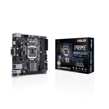 Дънна платка Asus H310I-PLUS R2.0/CSM, H310, LGA1151, DDR4, PCI-E (HDMI&DVI-D&VGA), 4x SATA 6Gb/S, 1x M.2 Socket, 4x USB 3.1 Gen 1, Mini ITX | JAR Computers Asus H310I-PLUS R2.0/CSM