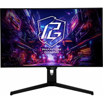 Монитор ASRock PGO27QFS, 27" (68.58cm) OLED панел, 240Hz, QHD, 0.03ms (GtG), 1 500 000:1, 275cd/m2, DisplayPort, HDMI, USB 3.2 Gen 1 Type-C, USB | JAR Computers ASRock PGO27QFS