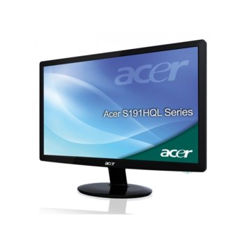 Монитор 18.5" (47 cm) Acer S191HQLFb, HD LED, 5ms 100 000 000:1 250cd/m2 черен, 3г. | JAR Computers Acer S191HQLFb