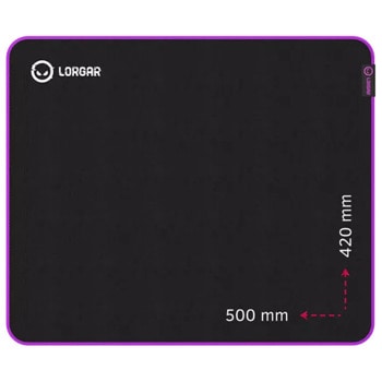 Подложка за мишка Lorgar Main 315, гейминг, черна, 500 x 420 x 3 мм | JAR Computers подложка за мишка lorgar main 315 lrg gmp315