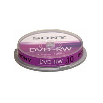 DVD-RW media 4.7GB, Sony, 2x, 10бр.