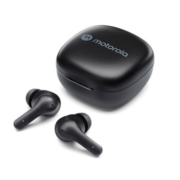 Слушалки Motorola Moto Buds 135, безжични, Bluetooth, микрофон, 5.2mm говорители, IPX5 защита, до 6 часа време на работа, черни | JAR Computers Motorola Moto Buds 135