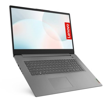 Лаптоп Lenovo IdeaPad 3 17ABA7(82RQ0089BM)(сив), шестядрен AMD Ryzen 5 5625U 2.3/4.3GHz, 17.3"(43.94cm) Full HD IPS Anti-glare Display, 16GB DDR4, 512GB SSD NVMe, 1x USB 3.2 Gen 1, No OS | JAR Computers Лаптоп Lenovo IdeaPad 3 17ABA7(82RQ0089BM)