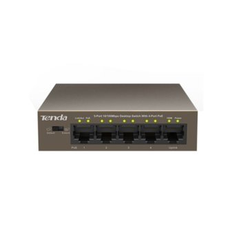 Суич Tenda TEF1105P, 100Mbps, 5x LAN10/100/100Mbps, 5x PoE | JAR Computers Tenda TEF1105P