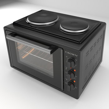 мини готварска печка crown cmo-355bf