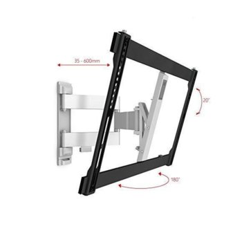 Стойка за телевизор One For All WM6652, за екран от 30" - 90", VESA 600x400, до 40 кг., черна | JAR Computers One For All WM6652