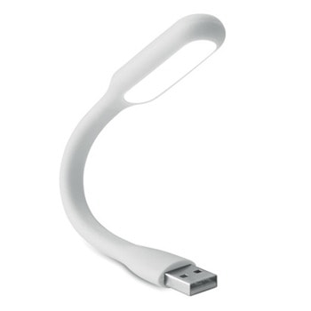 USB лампа More Than Gifts Kankei White, USB, LED, възможност за надписване и брандиране чрез тампонен печат, бяла image