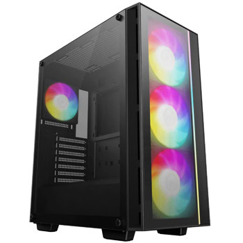 Кутия DeepCool MATREXX 55 V4 C, ATX/microATX/Mini-ITX, 1x USB 3.0, 1x USB Type-C, 3x 140mm ARGB вентилаторa, с прозорец, черна, без захранване | JAR Computers DeepCool MATREXX 55 V4 C R-MATREXX55-BCADA4-G-4