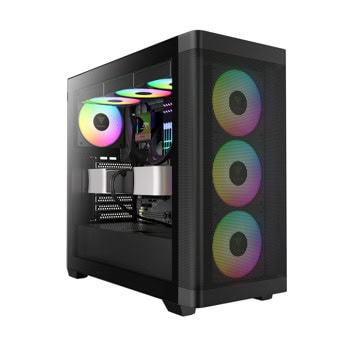 Кутия Gamdias ATHENA M3, EATX/ATX/MicroATX/Mini-ITX, 3x 120 mm вентилатора ARGB, 1x USB 3.2 Type-C, черна, с прозорец, без захранване | JAR Computers Кутия Gamdias ATHENA M3 черна