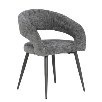 Трапезен стол Carmen MESA 2, до 120kg., дамаска, прахово боядисана метална база, сив | JAR Computers Трапезен стол MESA 2 - сив