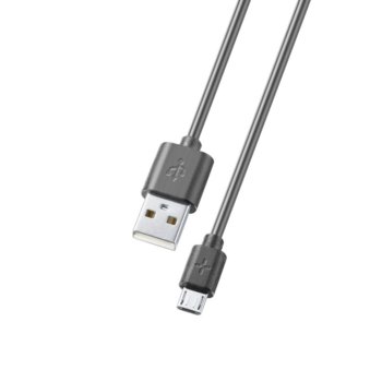 Кабел Ploos 6557, USB Type A(м) към Micro USB B(м), 1m, черен | JAR Computers Кабел данни Ploos USB type A microUSB 1 м