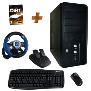 Настолен компютър PC "Актив" +Подарък игра "Colin McRae DIRT", AMD Athlon II™ X2 240 Dual Core 2.8GHz, 3GB RAM, 640GB HDD, DVDRW, ATi HD4730 512MB DDR5, SB5.1, Microsoft mouse & KBD, волан с педали SWEEX GA300, 2г. гаранция | JAR Computers PC "Актив" +Подарък игра "Colin McRae DIRT"