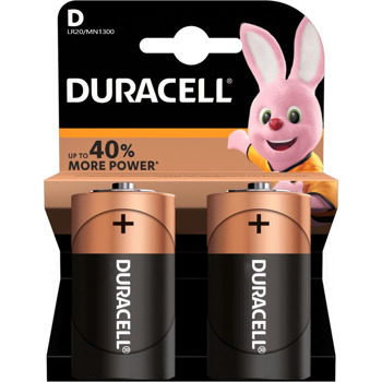 Батерии алкални Duracell DDLR20, LR20, 1.5V, 2бр | JAR Computers Duracell D LR20 2бр. DDLR20