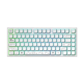 Клавиатура Dark Project ALU81A Terra Nova, механична, G3MS Moonstone суичове, гейминг, RGB подсветка, N-Key Rollover, бяла, USB | JAR Computers Dark Project ALU81A Terra Nova White