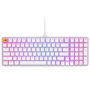 Клавиатура Glorious GMMK 2 Compact 65%, механична, Glorious Fox Linear суич, гейминг, RGB подсветка, 1000Hz, US подредба, бяла, USB | JAR Computers Glorious GMMK 2 Compact 65% White Fox Switch US