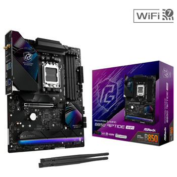 Дънна платка ASRock B850 Riptide WIFI, B850, AM5, DDR5, PCI-E 5.0 (HDMI), 4x SATA 6Gb/s, 4x M.2 slots, 2x USB 3.2 Gen 2 Type-C, .5GbE LAN, Wi-Fi 7, Bluetooth 5.4, ATX | JAR Computers ASRock B850M Riptide WIFI