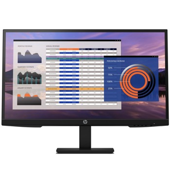 Монитор HP P27h G4 FHD, 27" (68.58 cm) IPS панел, Full HD, 5ms, 250cd/m2, DisplayPort, HDMI, VGA, регулиране на височината image