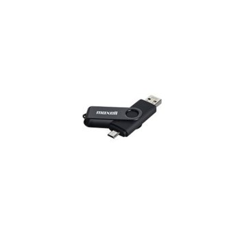 Памет 64GB USB Flash Drive, Maxell Dual OTG, USB 2.0, черна | JAR Computers Maxell Dual OTG USB 2.0 4902580760809