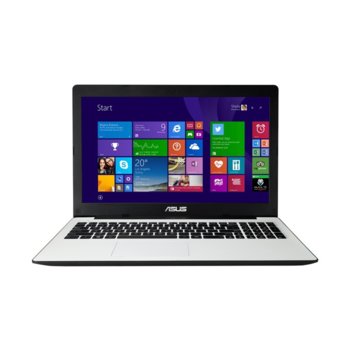 Лаптоп 15.6" (39.62 cm) Asus X553MA-BING-SX507B, бял, двуядрен Intel Celeron N2840 2.16/2.58 GHz, HD LED Display (HDMI), 4GB, 500GB HDD, USB 3.0, Windows 8.1, 2.2kg, 2г. гаранция | JAR Computers 15.6 Asus X553MA-BING-SX507B