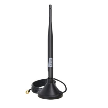 Антена Netis PА105C за безжичен рутер, съвместима с 802.11n/b/g (2.4GHz), 5dBi сигнал във всички посоки, кабел RG174(130 см) | JAR Computers Netis PA105C