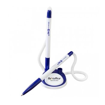 Химикалки с шнур FlexOffice PH01 Smart 2бр., сини, синьо мастило, 0.7 mm, със стойка, пластмасови (опаковка от 10бр.) | JAR Computers Химикалки с шнур FlexOffice PH01 Smart 2бр