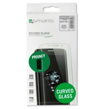 4smarts Second Glass Curved Privacy Case Friendly