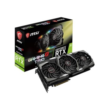 Видео карта Nvidia GeForce RTX 2080, 8GB, MSI RTX Gaming X TRIO, PCI-E 3.0, GDDR6, 256 bit, 3x Display Port, 1x HDMI, 1x USB Type C, RGB подсветка | JAR Computers MSI GeForce RTX 2080 Gaming X TRIO 8GB