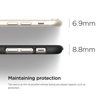 Elago S6P Slim Fit 2 Case + HD Clear Film black