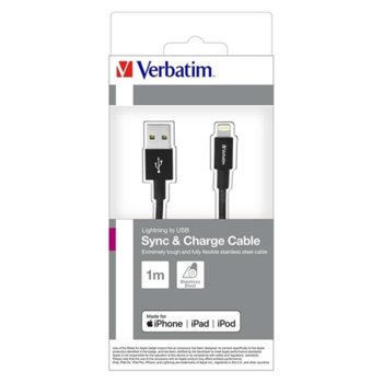 Verbatim Lightning 1m black