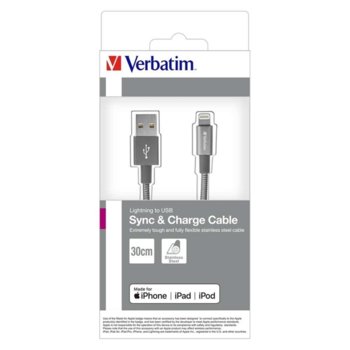 Verbatim Lightning 1m grey