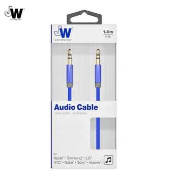 Just Wireless Aux Audio Cable Blue