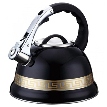 Чайник Peterhof PH 15645, 3 литра, стомана, подходящ за индукционни котлони, черен | JAR Computers Peterhof PH 15645