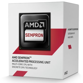 AMD (APU) Sempron X4 3850 четири-ядрен (1.3GHz, 2MB L2, AMD HD 8280 GPU, 25W, AM1) BOX | JAR Computers APU Sempron X4 3850 AM1