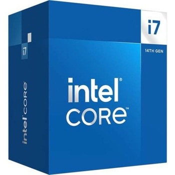 Процесор Intel Core i7-14700, двадесетядрен (2.1/5.4GHz, 33MB Cache, 0.3-1.6GHz графична честота, LGA1700) BOX, с охлаждане | JAR Computers Intel Core i7-14700 Box BX8071514700