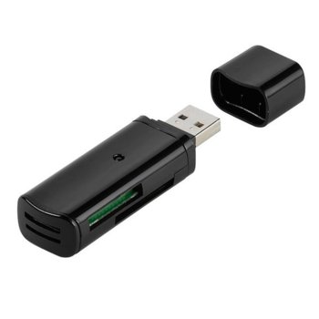 Четец за карти Vivanco 36656, USB 2.0, SDXC/SDHC/SD, microSDXC/SDHC/SD, T-Flash, MMC, черен | JAR Computers Vivanco 36656 Universal Card Reader USB 2.0