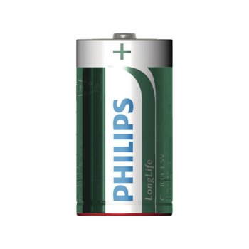 Батерии алкални Philips Longlife LR14(c), 1.5V