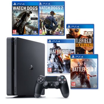 PlayStation 4 Slim Watch Dogs Battlefield